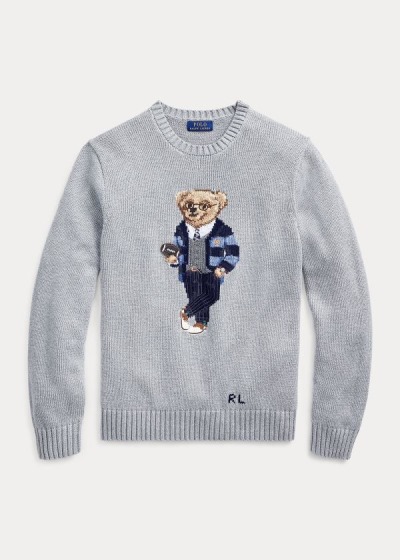 Polo Ralph Lauren Polo Bear Cotton Striktrøje Herre Danmark (YGRWP3984)